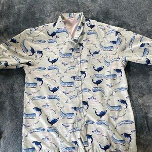COPY - Large Men’s Whale Print Button down shirt.